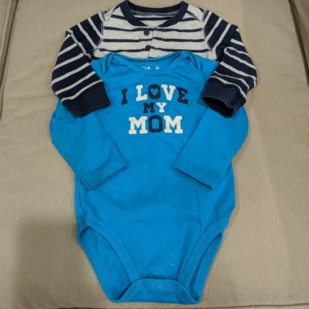 Two long sleeve onesies